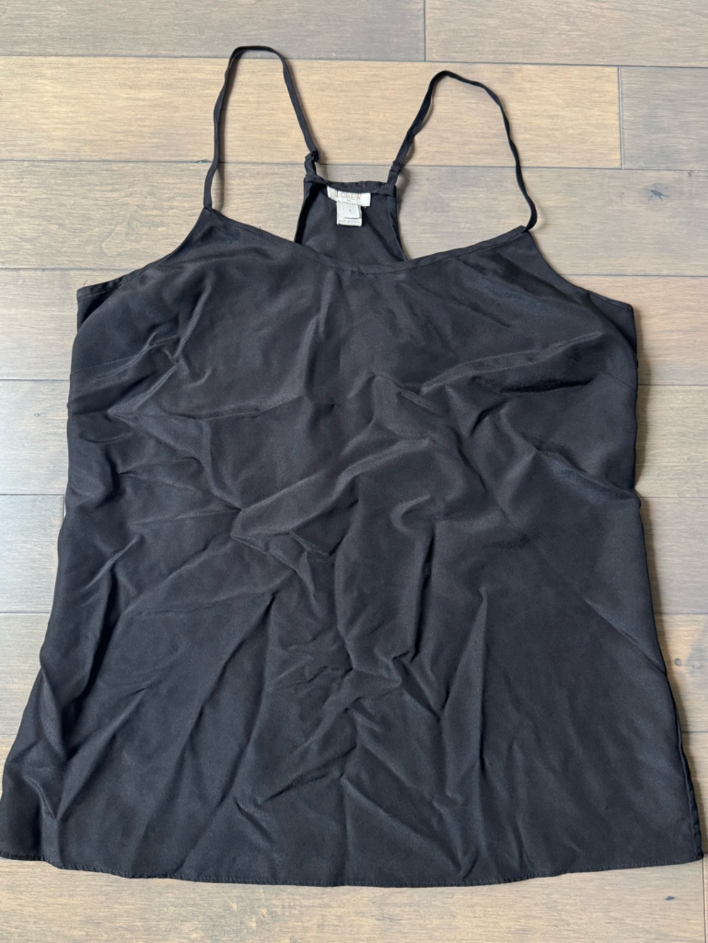 J Crew Black Racerback Tank Top Adjustable Straps Size: 8